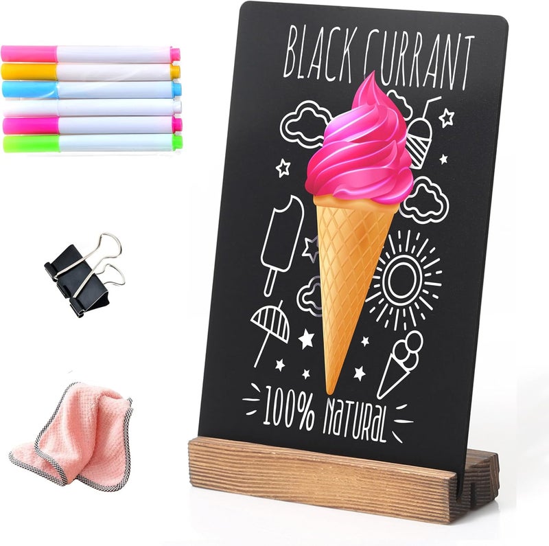 YEEON Chalkboard Sign - 8.7x12 in Decorative Family Message Board with Base - Image 1